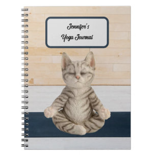 Personalized Yoga Cat Journal