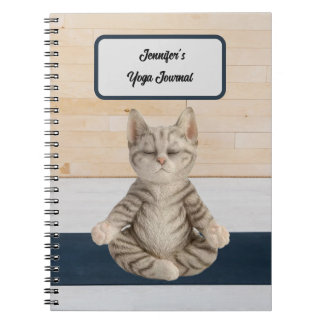 Personalized Yoga Cat Journal