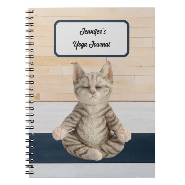 Personalized Yoga Cat Journal (Front)