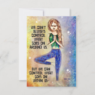 Personalized Yoga encouragement card