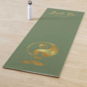 Personalized YOGA Instructor, Just Be SAGE GREEN Yoga Mat