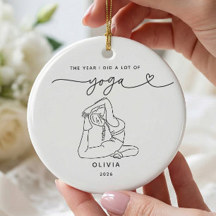 Personalized Yoga Lover Christmas Ornament