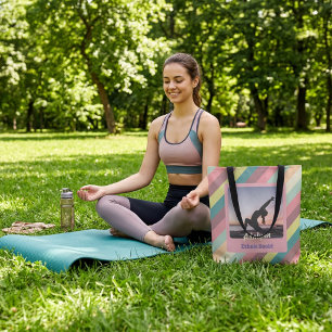 Personalized Yoga Lover Teacher Mom Women Gift Tote Bag