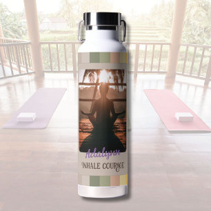 Personalized Yoga Lover Teacher Mom Women Gift Water Bottle