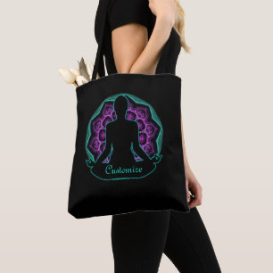 Personalized Yoga Mandala Tote Bag