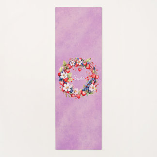 Personalized Yoga Mat Fruits Design Meditation Mat