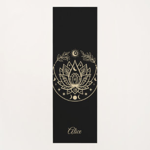 Personalized Yoga Mat Meditation Gift Black