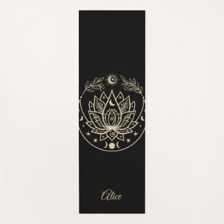 Personalized Yoga Mat Meditation Gift Black
