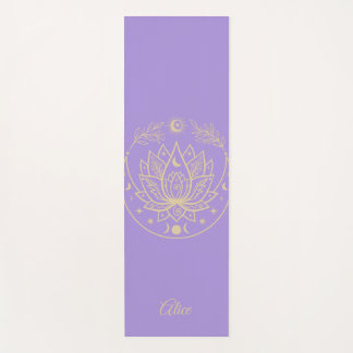 Personalized Yoga Mat Meditation Gift Purple