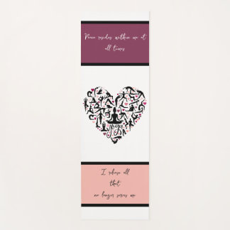 Personalized yoga mat with heart and text