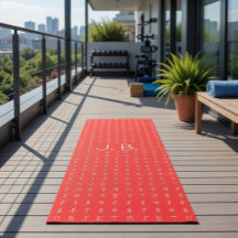 Personalized Yoga Mat with Monogram & Runic Symbol
