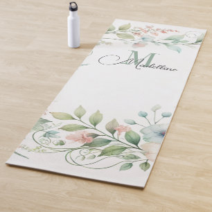 Personalized Yoga Mat with Wild Small Flowers