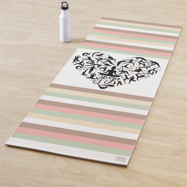 Personalized Yoga Matte with heart and name Yoga Mat (In Situ)