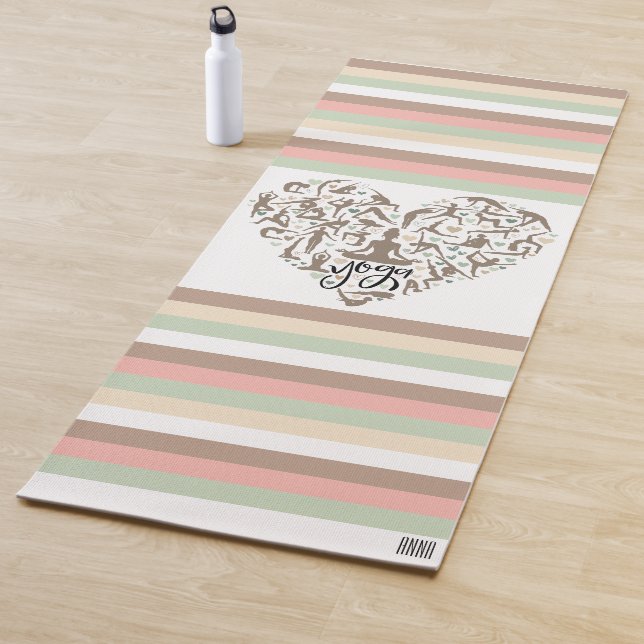 Personalized Yoga Matte with heart & name Mat (In Situ)
