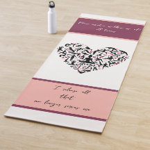 Personalized Yoga Matte with heart & text