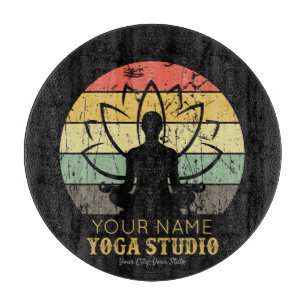 Personalized Yoga Studio Fitness Instructor Guru Cutting Board