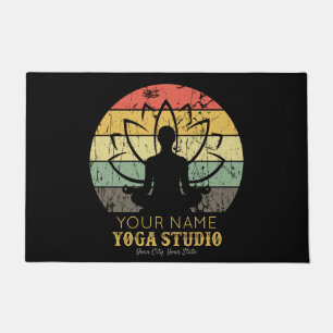 Personalized Yoga Studio Fitness Instructor Guru  Doormat