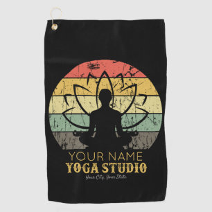 Personalized Yoga Studio Fitness Instructor Guru Golf Towel