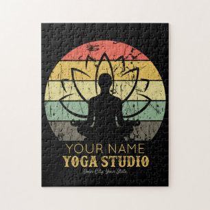 Personalized Yoga Studio Fitness Instructor Guru  Jigsaw Puzzle