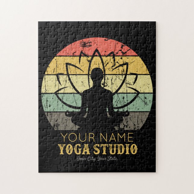 Personalized Yoga Studio Fitness Instructor Guru  Jigsaw Puzzle (Vertical)