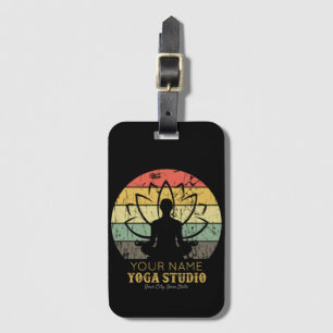 Personalized Yoga Studio Fitness Instructor Guru Luggage Tag