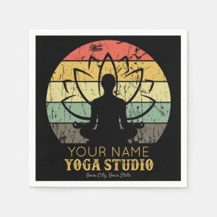 Personalized Yoga Studio Fitness Instructor Guru  Napkin