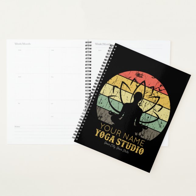 Personalized Yoga Studio Fitness Instructor Guru Planner (Display)