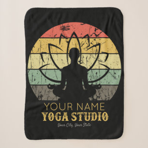 Personalized Yoga Studio Fitness Instructor Guru Sherpa Blanket