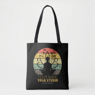 Personalized Yoga Studio Fitness Instructor Guru  Tote Bag