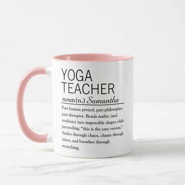 Personalized Yoga Teacher Definition Mug (Gauche)