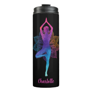 Personalized Yoga Thermal Tumbler – Add Your Name