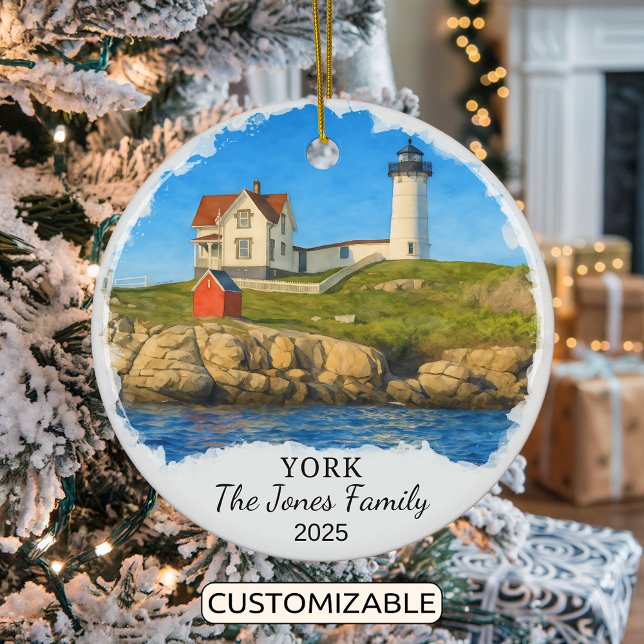 Personalized York Ornament, Maine Ceramic Ornament (Creator Uploaded)
