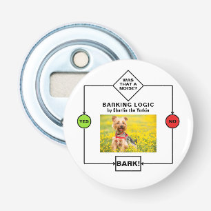 Personalized Yorkie Dog Barking Logic Photo Name Bottle Opener