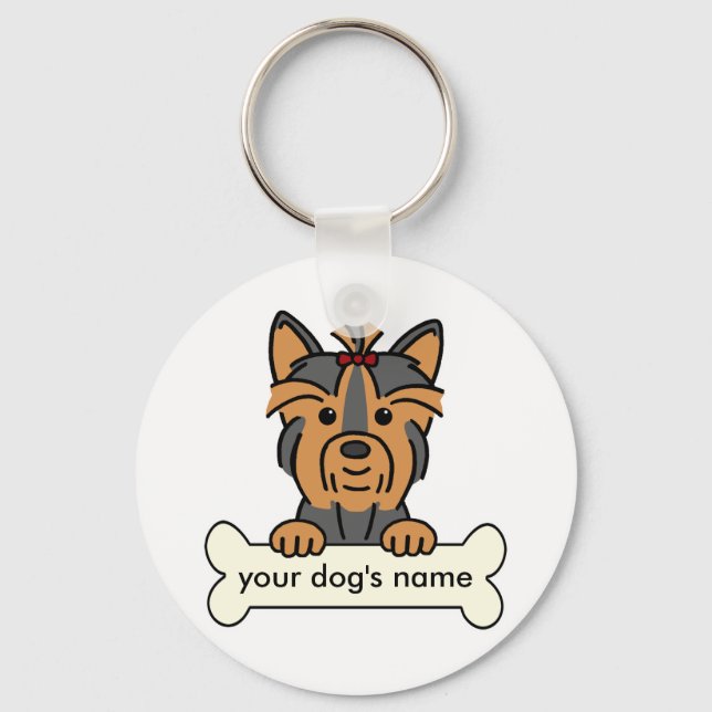 Personalized Yorkie Keychain (Front)