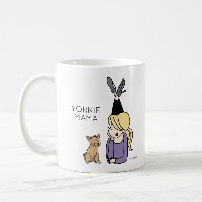 Personalized Yorkie Mama Coffee Mug (Left)