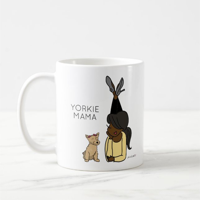 Personalized Yorkie Mama Coffee Mug (Left)