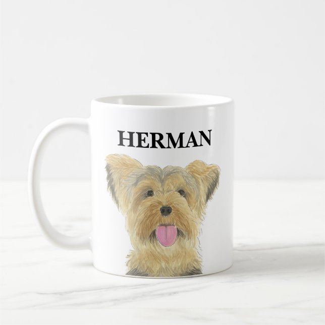 Personalized Yorkie Yorkshire Terrier Coffee Mug (Left)