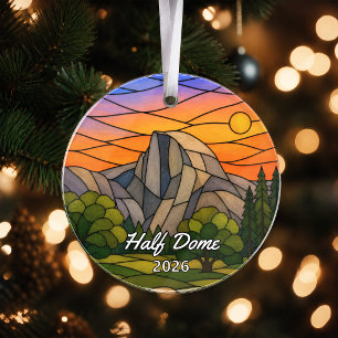 Personalized Yosemite Half Dome Acrylic Ornament, Ornament