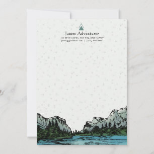 Personalized Yosemite Inspired Thank You Notecard