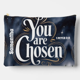 Personalized You Are Chosen Christian Women Accessory Pouch