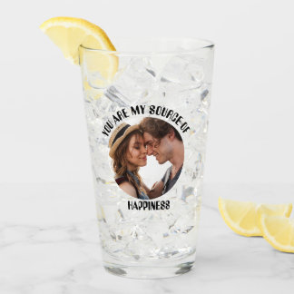 Personalized You Are My Source of Happiness Photo Glass
