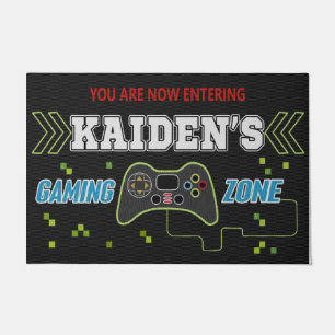 Personalized You Are Now Entering Gaming Zone Doormat