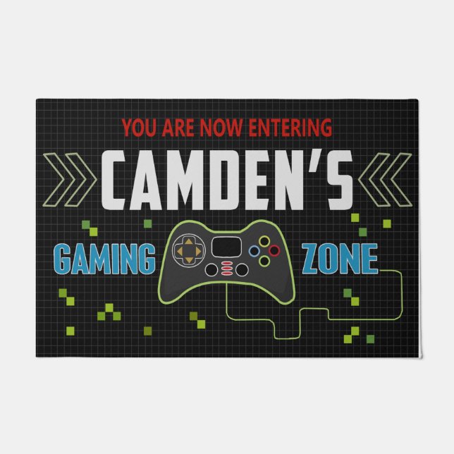 Personalized You Are Now Entering My Game Zone Doormat (Front)