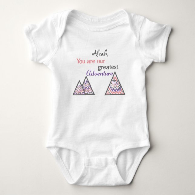 Personalized You are our greatest adventure Baby Bodysuit (Front)