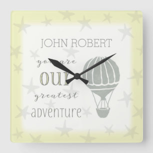 Personalized You Are Our Greatest Adventure Square Wall Clock