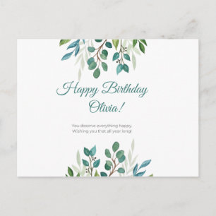 Personalized - You deserve everything happy Postcard