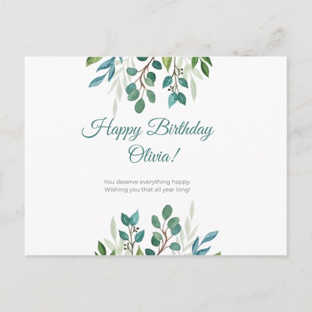 Personalized - You deserve everything happy Postcard (Front)