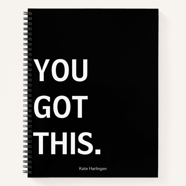 Personalized "You Got This" Motivational Journal  (Front)
