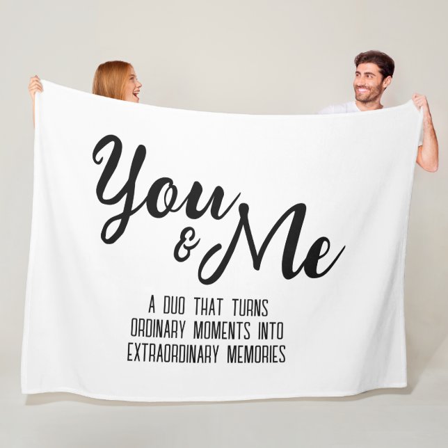 Personalized You & Me Fleece Blanket (In Situ)