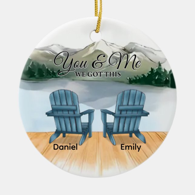 Personalized You & Me Got This Ornament (Front)
